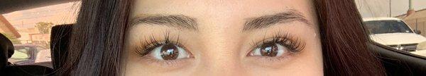 Before eyelash extensions fill