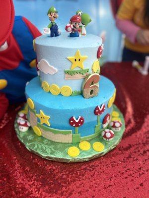 Mario Bros Birthday Cake