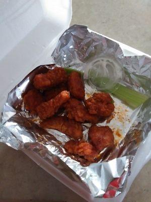 Boneless wings that were good boneless wings.