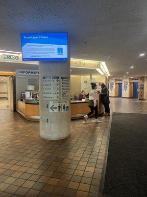 Front desk at the Feldberg lobby of BIDMC