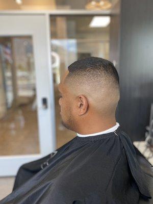 #2 on top, mid skin fade