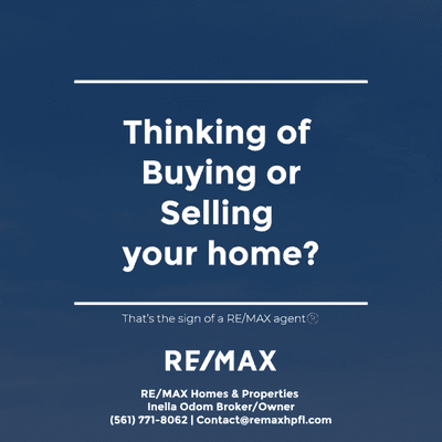 Thinking of Buying or Selling your home? Contact RE/MAX Homes & Properties to speak with a Real Estate Professional!