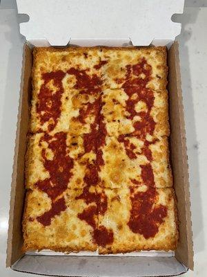 Tasty cheese pizza