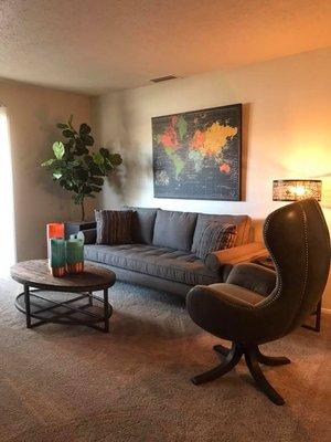 Newly renovated living room.