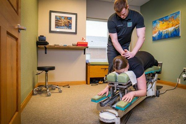 We use various techniques to help adjust the spine and we take a very thorough approach to treatment.