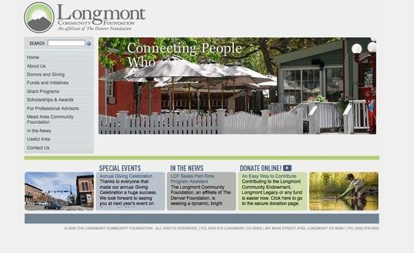 BK Web Re-Design, The Longmont Community Foundation