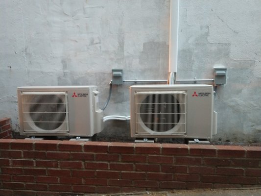 Fully installed Mitsubishi mini split system