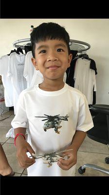 Kids love shirts with their favorite images!