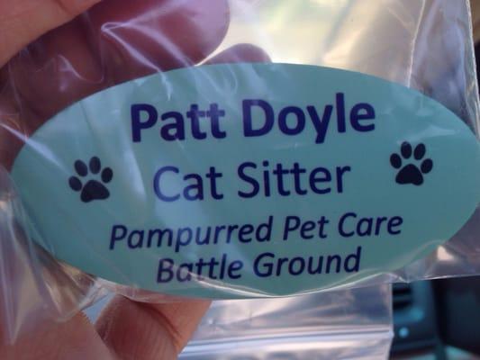 My new name tag is pawsome.