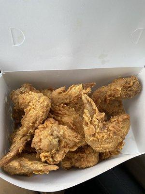 Freshly fried wings