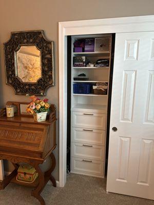 Guest bedroom storage units