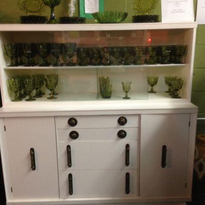 Mid century white hutch $150.00