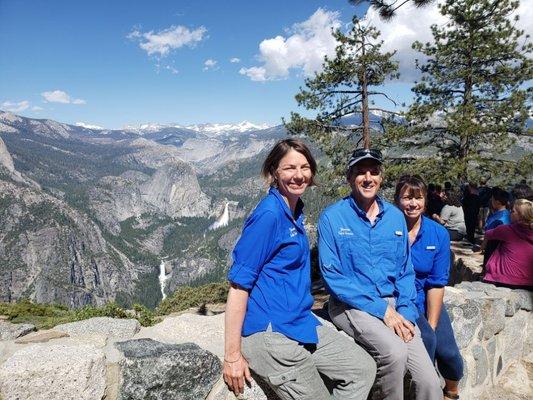 John, Vivian Kleinfelter and YGS guide Debbie, enjoying our "company meeting" in Yosemite ;)