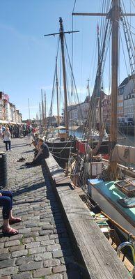 The schooner Heritage docked at it's home port.