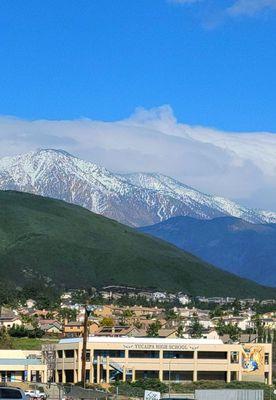 Yucaipa High School California under beautiful spring time skies!