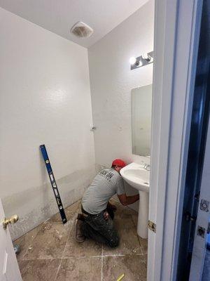 Before Picture of downstairs bathroom