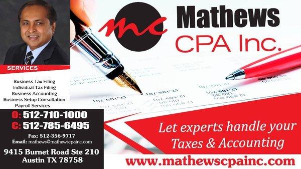 Mathews CPA Inc, Austin, Texas.