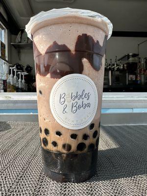 Blended tea - Chocolate Banana with Tapioca bobas.