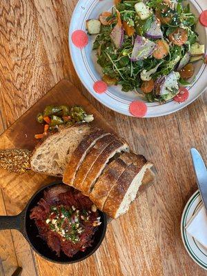 Pork small plate and salad