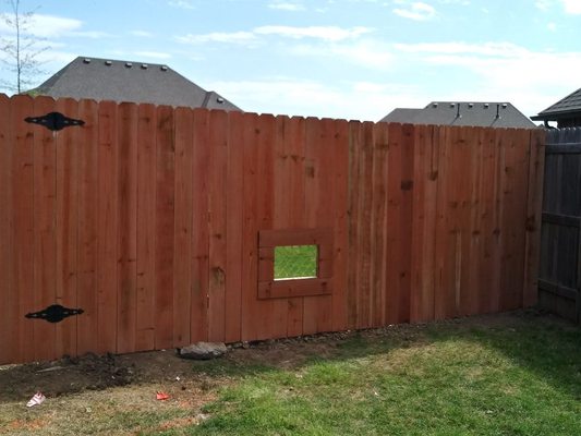 6ft Red cedar with doggie window