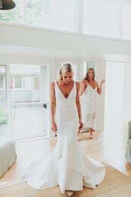 Lots of simple elegant gowns from designers like Chosen