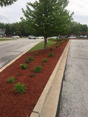 New Red Mulch Installed