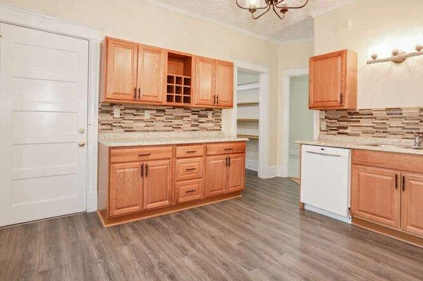 Remodeled kitchen with lots of storage