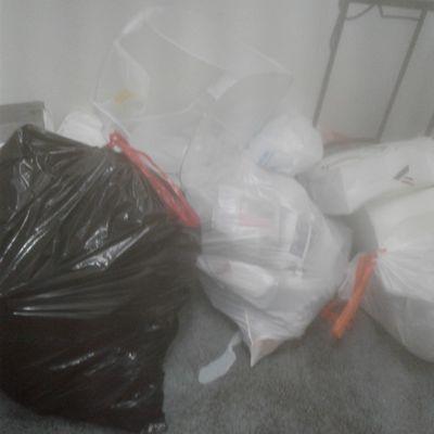 This is what the trash room looks like ALL the time.