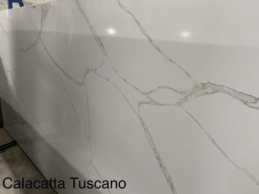 Calcutta Tuscano Quartz Originally $65 a square foot on sale now for $60 a square foot