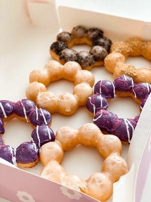 Ube, Original Glazed, Peanut Butter and Cookies and Cream - $15