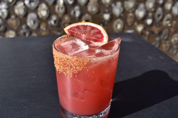 Seasonal Blood Orange Margarita.