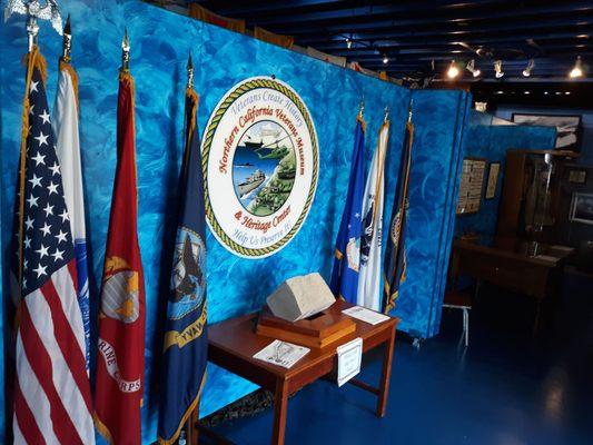 Lobby of the Joe P Gonzalez WW2 Memorial Building,  offices of the Northern California Veterans Museum