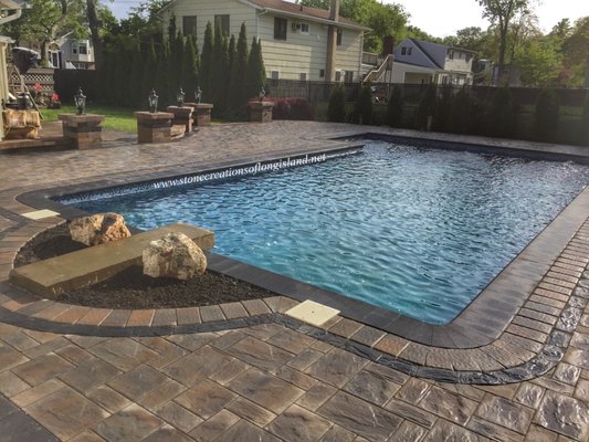 Dive Rock from Skyview for our West Islip, NY poolscapes installed by Stone Creations of Long Island.