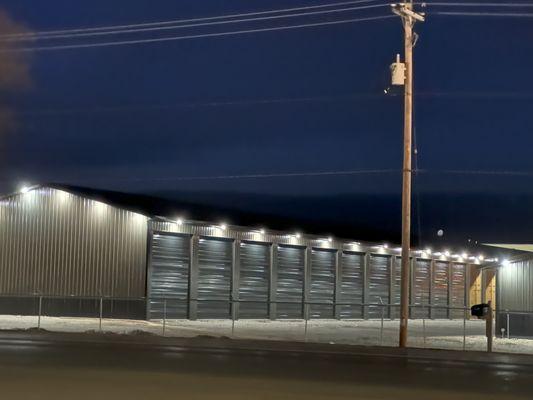 Lights over EVERY unit and side eaves