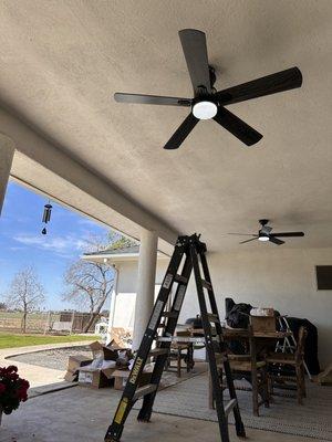 Exterior Ceiling Fan Install