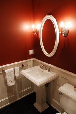 red powder room