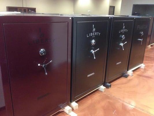 Liberty Fatboy Jr gun safes in showroom