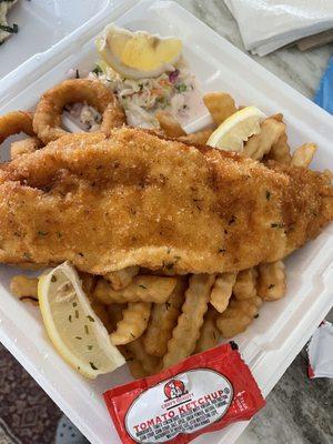 Fried Haddock Plate