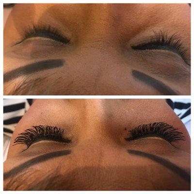 Eyelash extensions starting at 35 and can last up to 4 weeks.