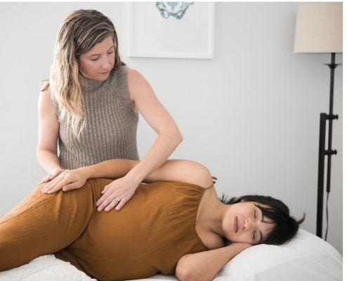 Prenatal Chiropractic Alignment for aches, pain relief, birth prep and postpartum healing.