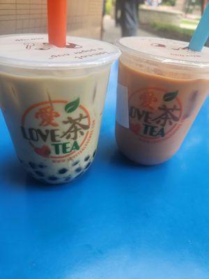 Matcha Boba Tea and Thai tea