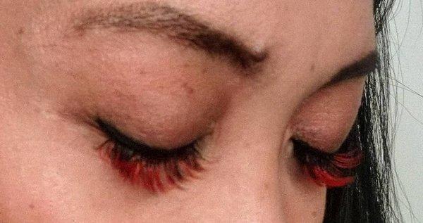 So in love with my red lashes!!!