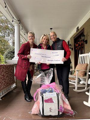 Donation to Positively Pink.