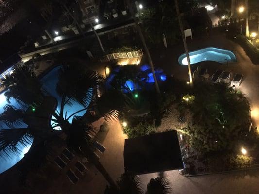 Night view of pool