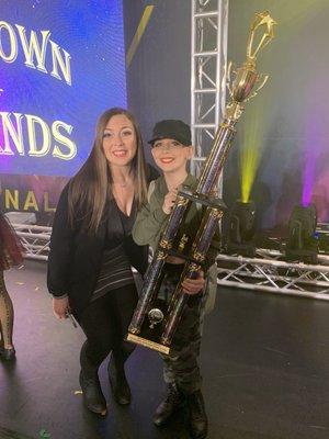 Reegan with her showcase best of the best trophy with Miss Brooke.