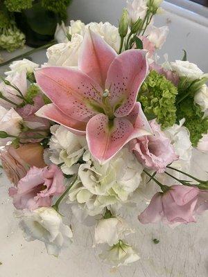 Premium Floral arrangements in a clear glass vase