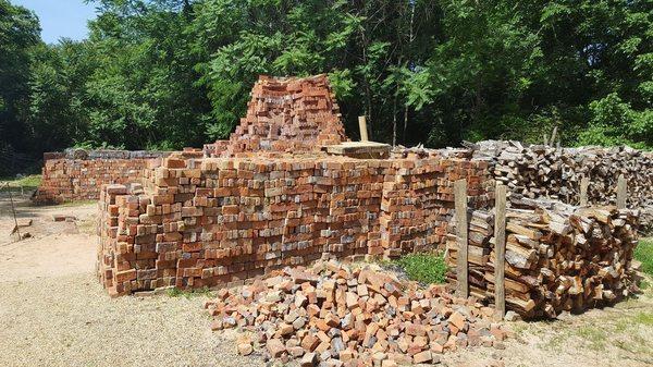 What was left from the 2016 annual brick firing in May of 2017.