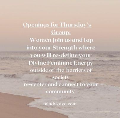 Information for the Women's weekly Group