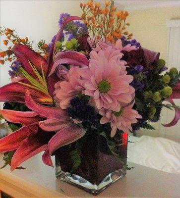 Beautiful Autumn pinks, purples, oranges and greens.  LOVE!