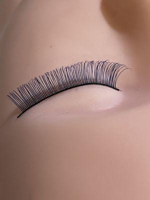 Blue color eyelash extensions